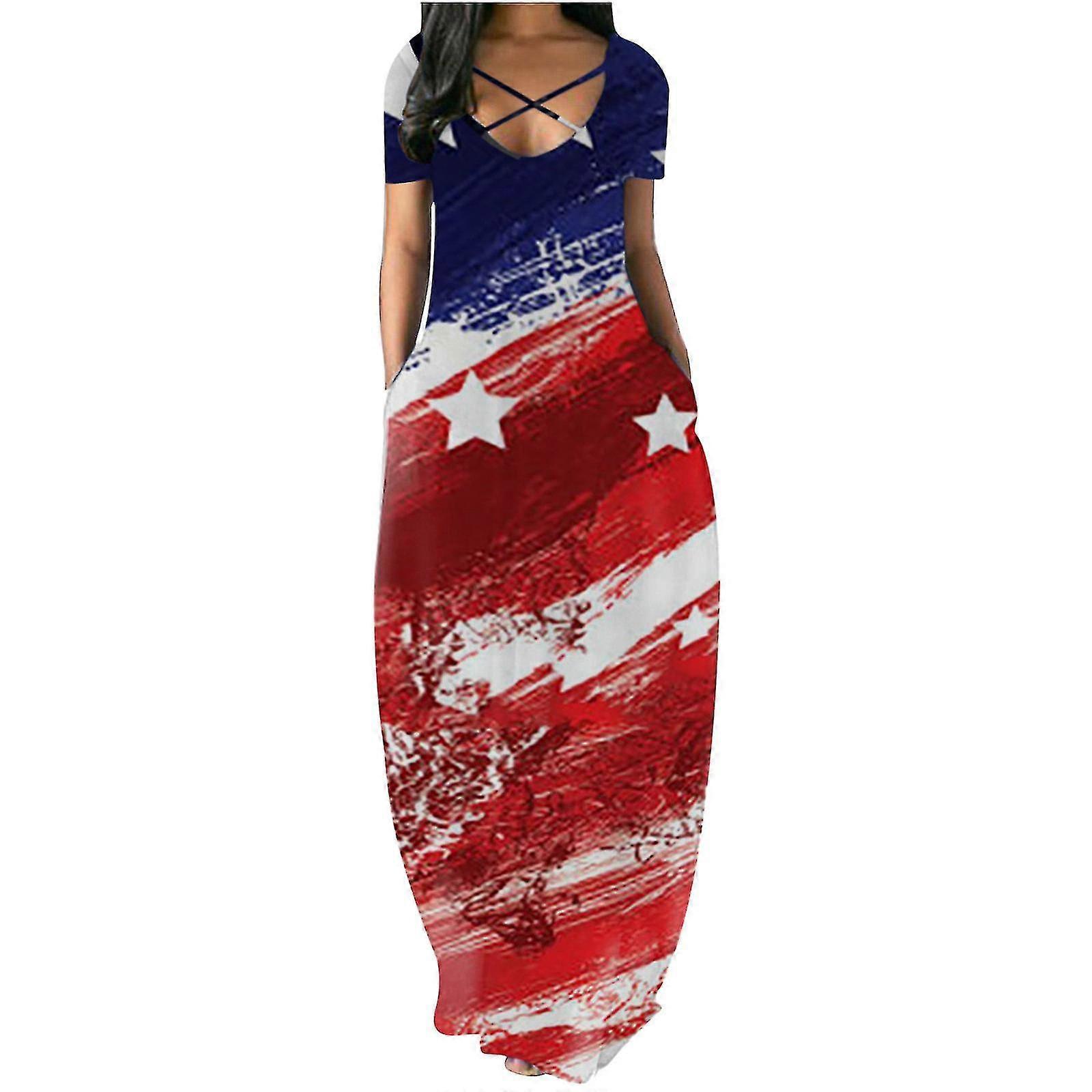 Women's Casual Maxi Stripe Sleeveless Size