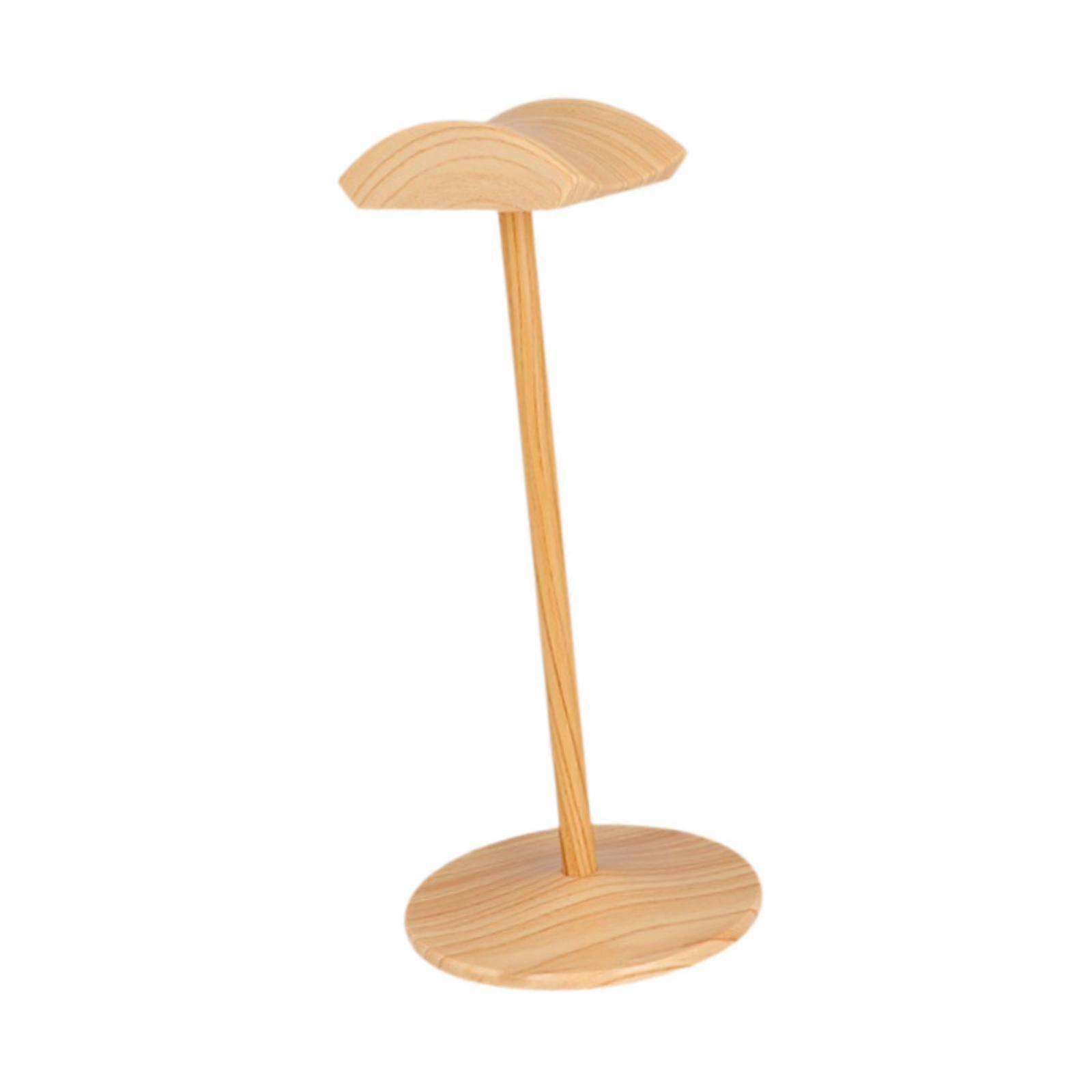 Headset-Ständer für Schreibtisch Universal Support Holz Stabiler Kopfhörerhalter Kleiderbügel Braun