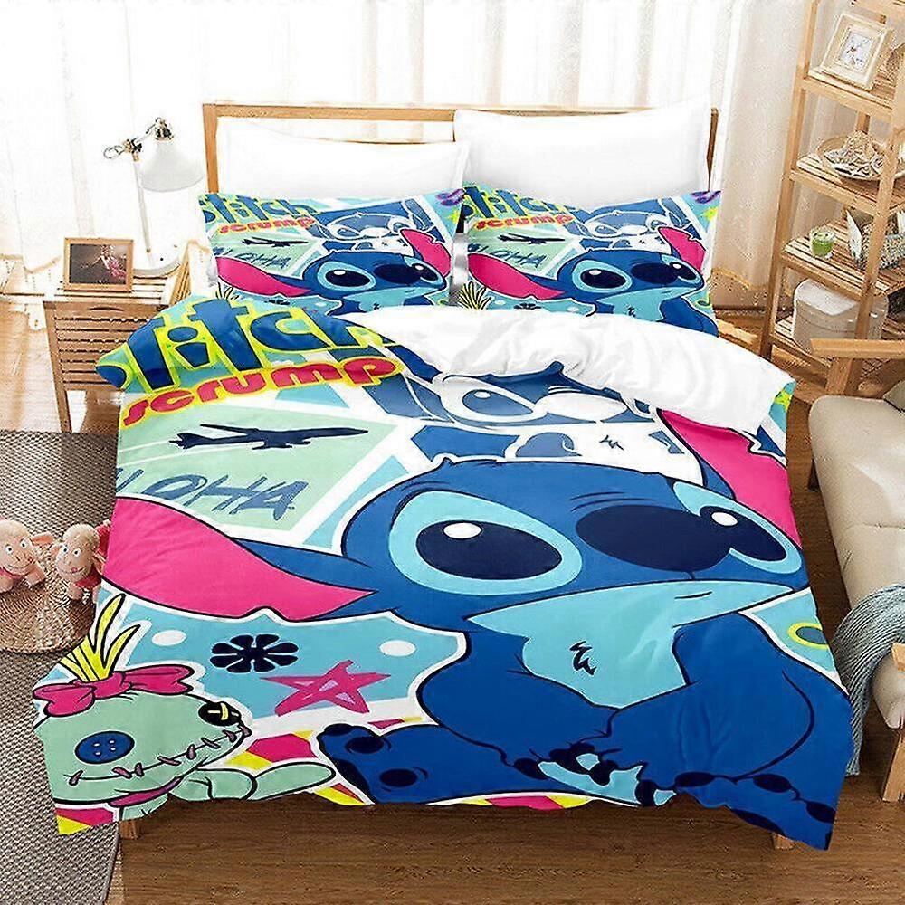 a780 Bed Sheets Lilo & Stitch  Quilt Duvet Cover Set Bedroom Decor Bedding Home Textiles3-Piece Bedding Set (1 Duvet Cover + 2 Pillow Shams) Tm780