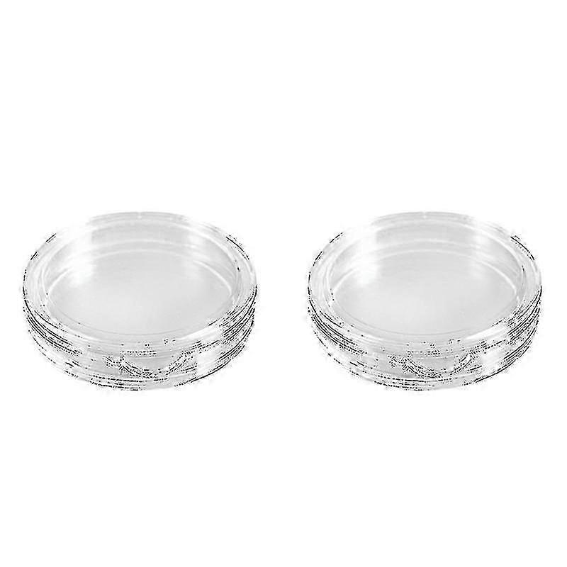 20 stuks doorzichtige plastic kleine ronde doosmunthouder, 10 stuks 18 mm en 10 stuks 22 mm