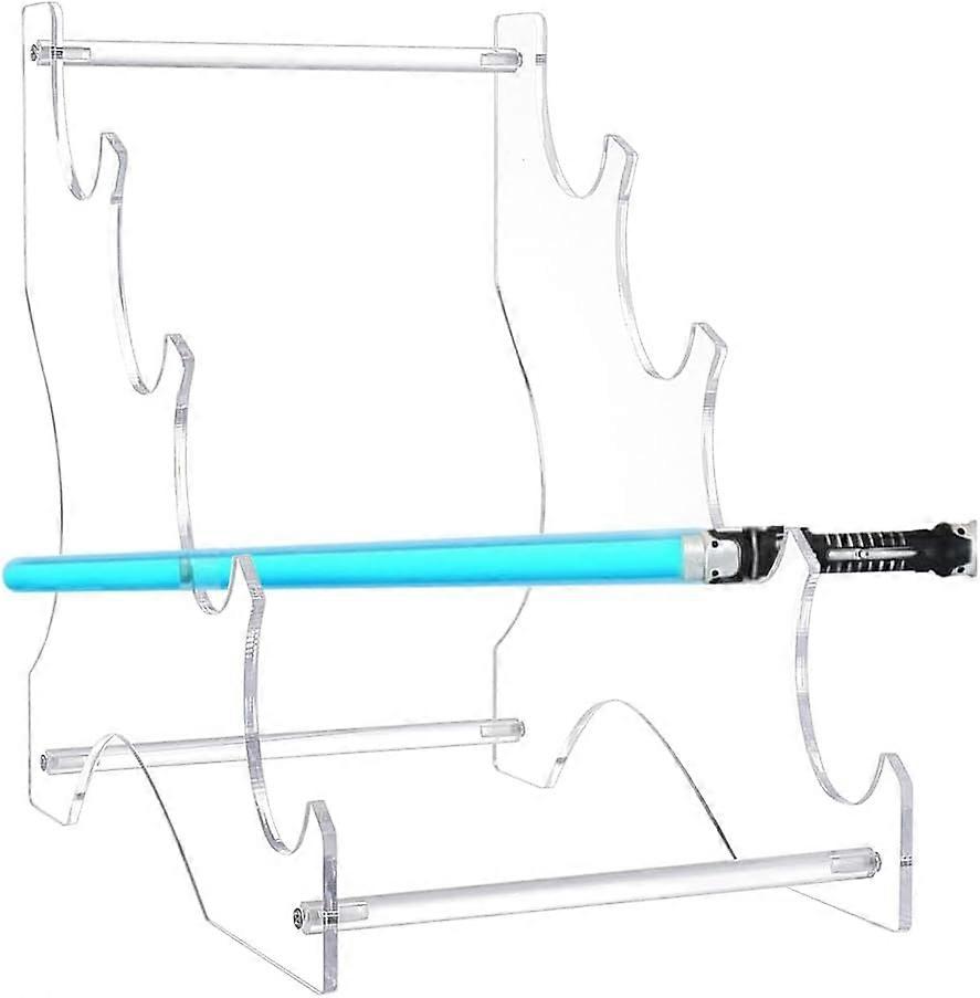 4-Tier Sword Stands 11.85x7.76x11.85 Inch Acrylic Sword Katana Holder Stands Bracket Samurai Sword Display Easels Desktop Lightsaber Stand for Swords