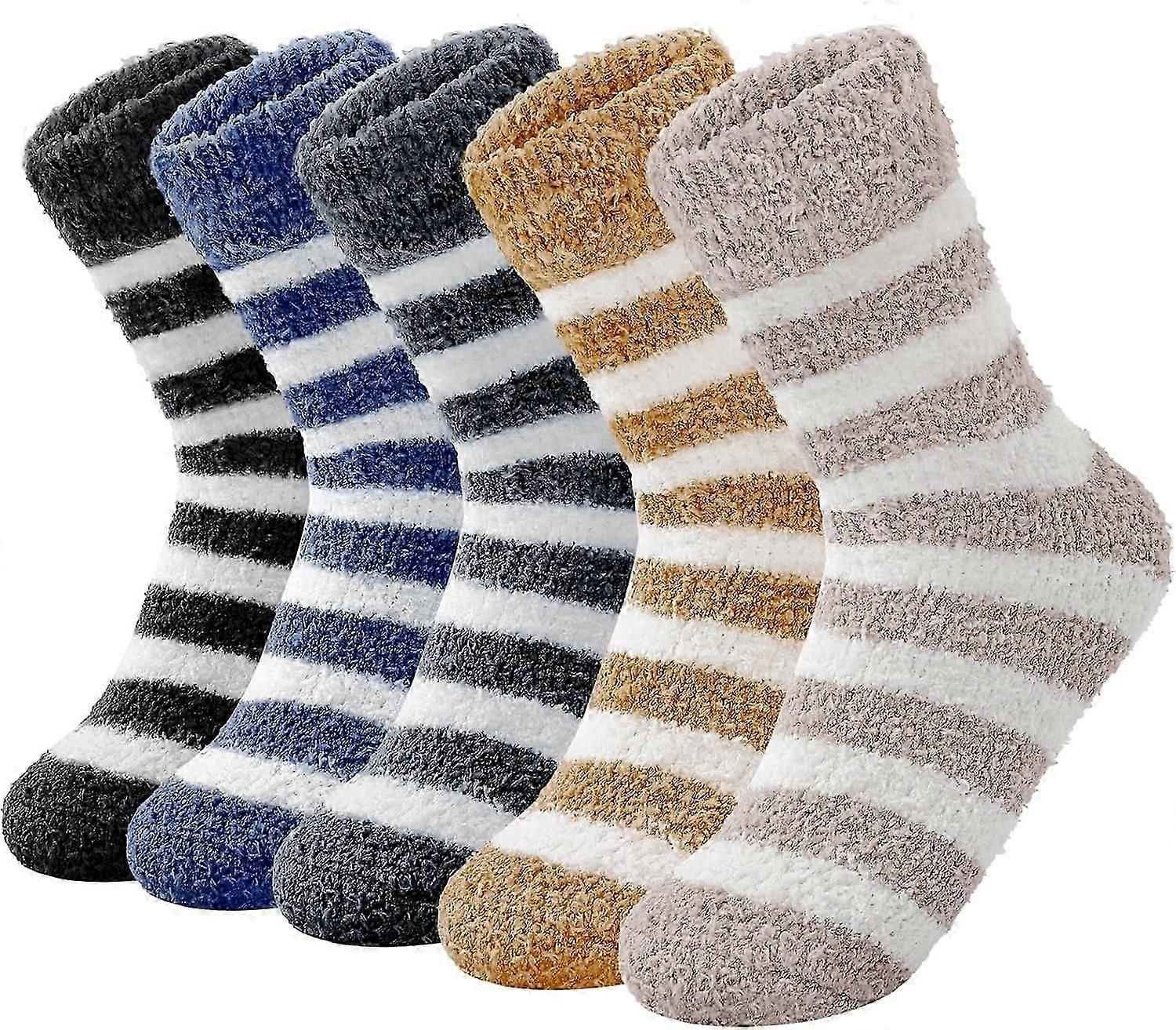 Fluffy Socks for Women 5Pairs Warm Soft Bed Socks Ladies Winter