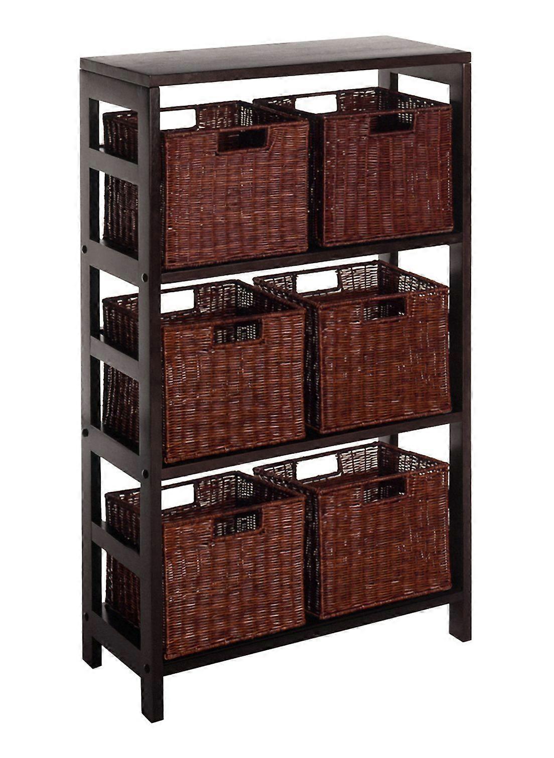 Leo 7pc Shelf and Baskets; one shelf; 6 small baskets; 3 cartons