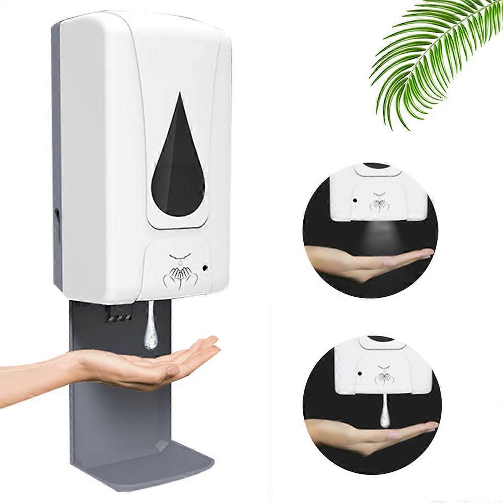 2 in 1 automatic soap dispenser sensor without drilling, 1200ml disinfectant dispenser, soap lotion pump for wall mounting for kitchen hospitals