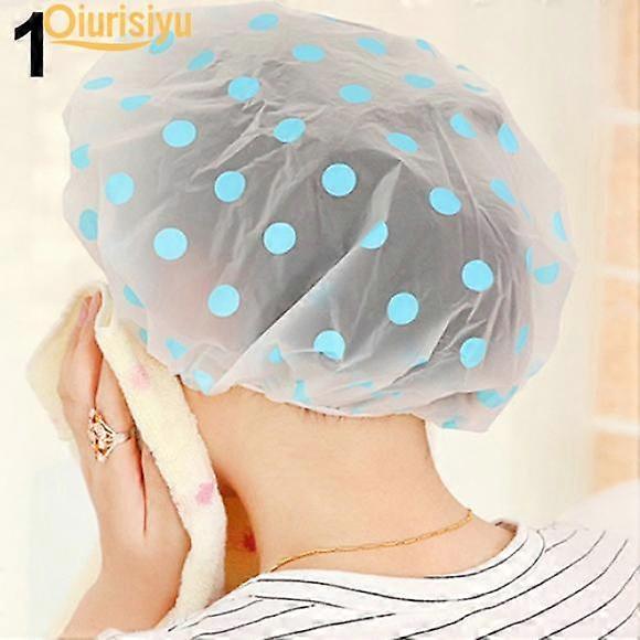 Dots Thickened Waterproof Shower Bathroom Bathing Hat