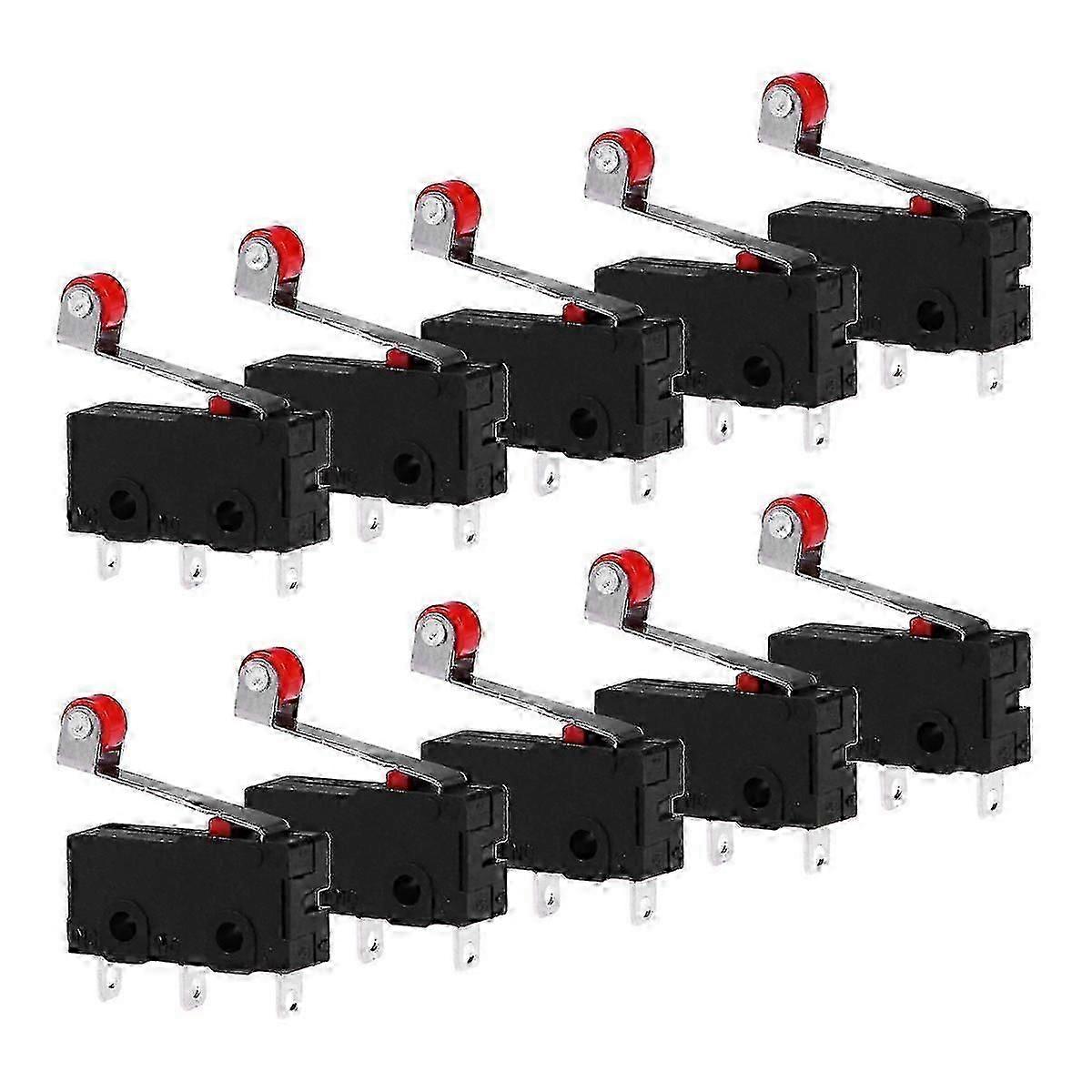 10 Pcs Switches Roller Switch Micro Snap Switch Micro Switch18mm/ 0.7 NC Micro Switch