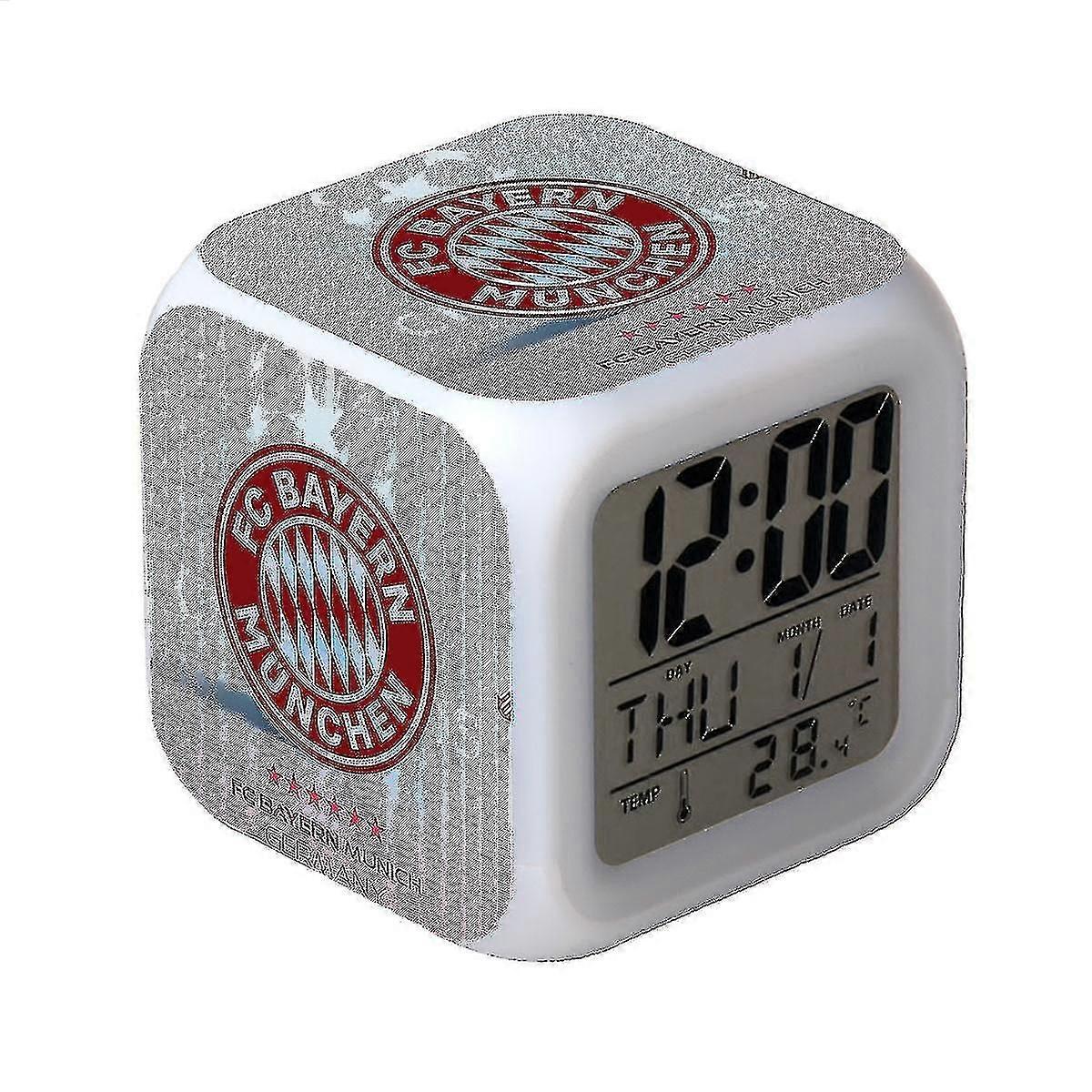 Led Digital Alarm Clock With Colorful Lights, Digital Alarm Clock-football