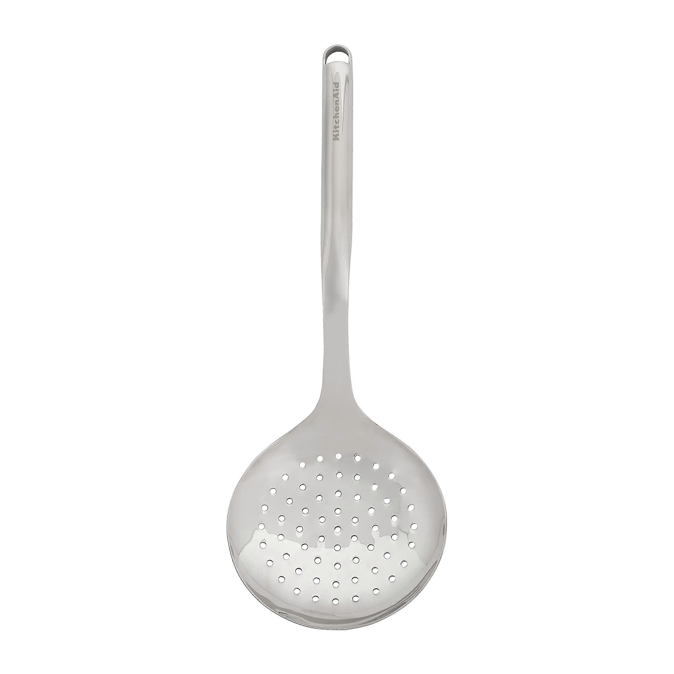 14-Inch Premium Stainless Steel Strainer with Hang Hook, Fine Mesh Colander for Cooking and Food Preparation