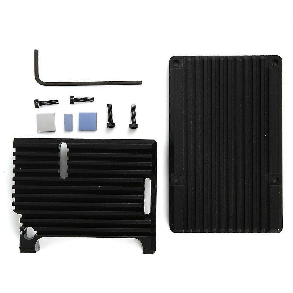 Black Aluminum Alloy Case Ultra Thin Design Fit for Raspberry Pi 4 Model B/b   Heat Dissipation