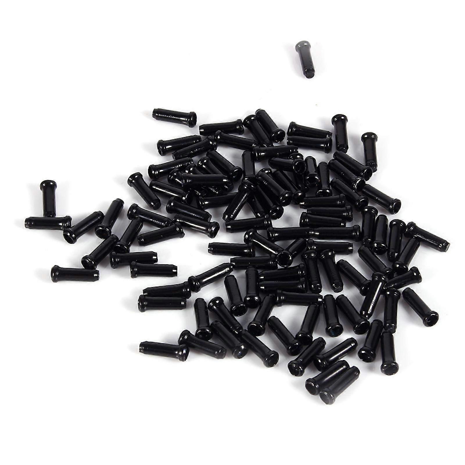 MTB & Road Bicycle Aluminium Alloy Cable End Crimps for Bike Brake and Shift Cables, 100-Piece Set