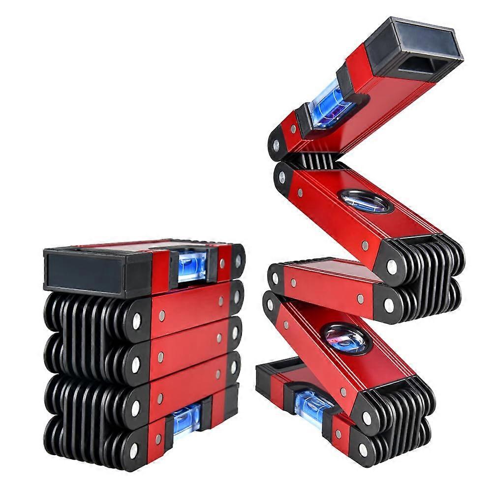 Foldable Multi-Function Precise Measuring Aluminum Alloy Level Tool Woodworking Tool for Carpenter 28 Inch