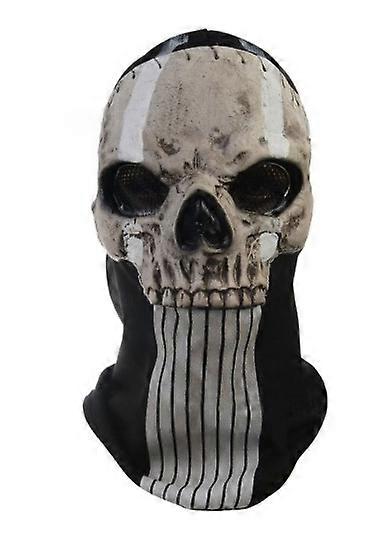 Ghost skull mask latex hood