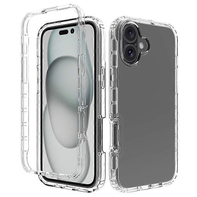 Compatible For iPhone 16 Plus Case High Transparency TPU+PC Anti-Drop Phone Cover