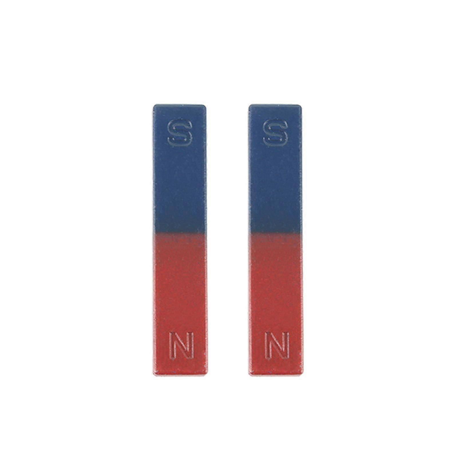 2pcs 36/70/110/180mm Bar Magnet Ns Red Blue Magnetic Field Physical Experiment