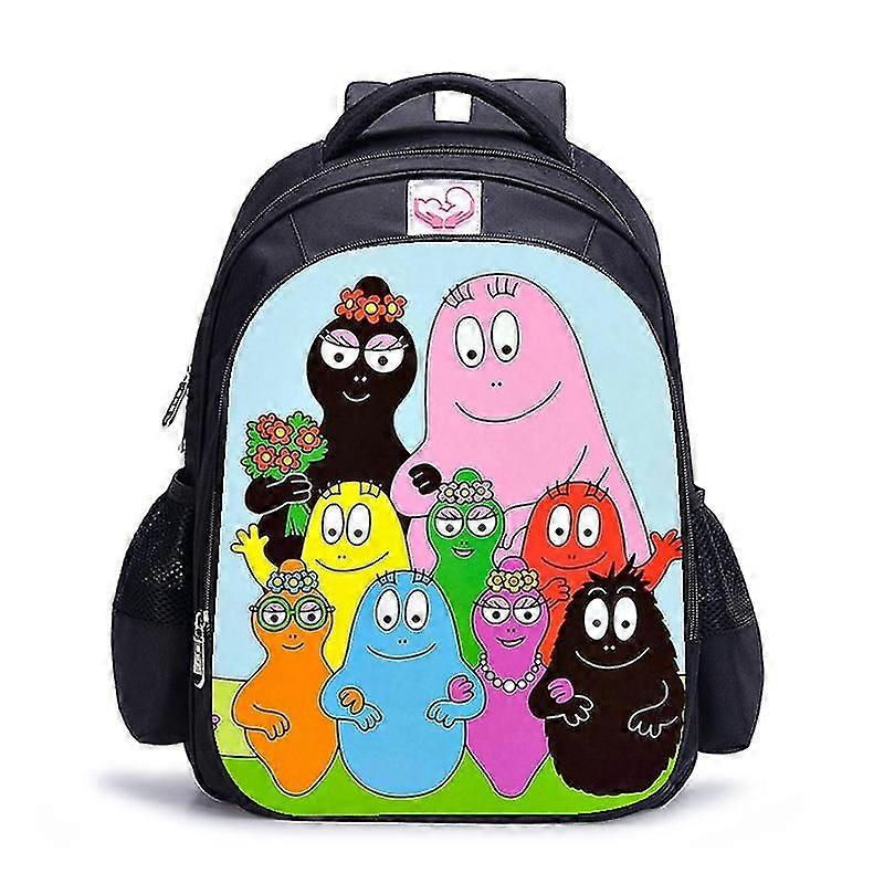 Bhtv 16 pollici Cartoon Barbapapa Zaino Bambini Ragazzi Ragazze Scuola Borse a tracolla Borse giornaliere Adolescente Student College Mochila 1pc 001