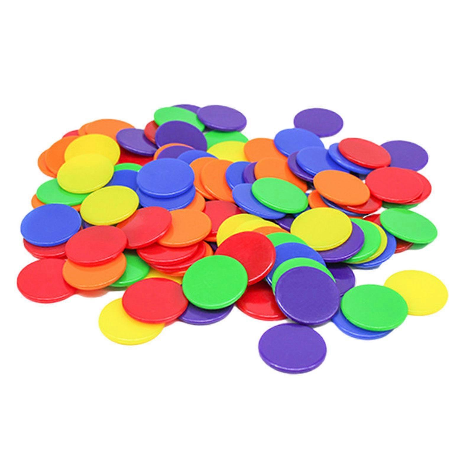 100x Math Counters for Kids Bingo Counting Chips for Classroom Office Lodges