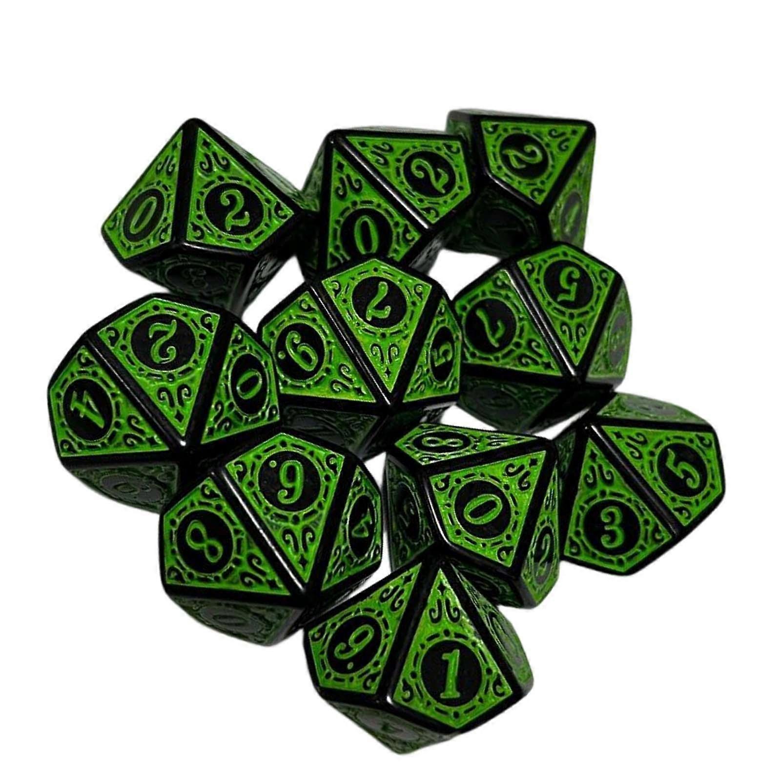 Set of 10 Polyhedral Dice, Game Dice, Acrylic D10 Dice for Board Games, Table