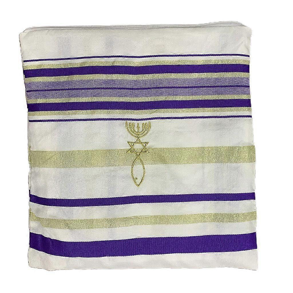 Paarse gebedssjaal voor mannen Bar Mitswa vrouwen koosjer tallit gebedssjaal