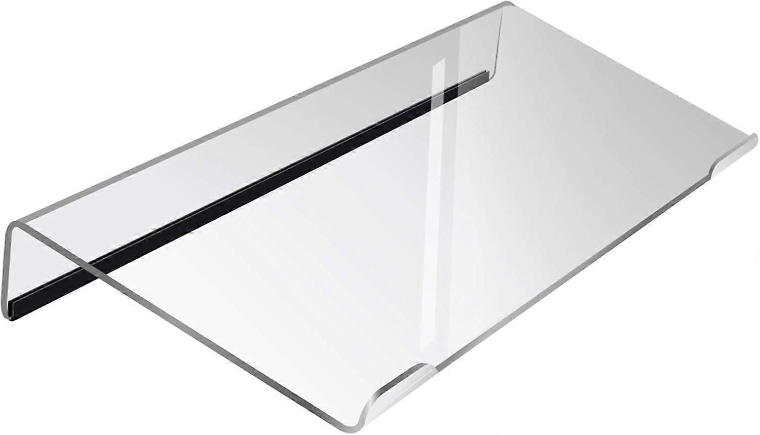 Ergonomics Tilted Keyboard Stand, Clear Acrylic Small Computer Keyboard Stand Non-Slip Silicone Strip for Desk Home Office