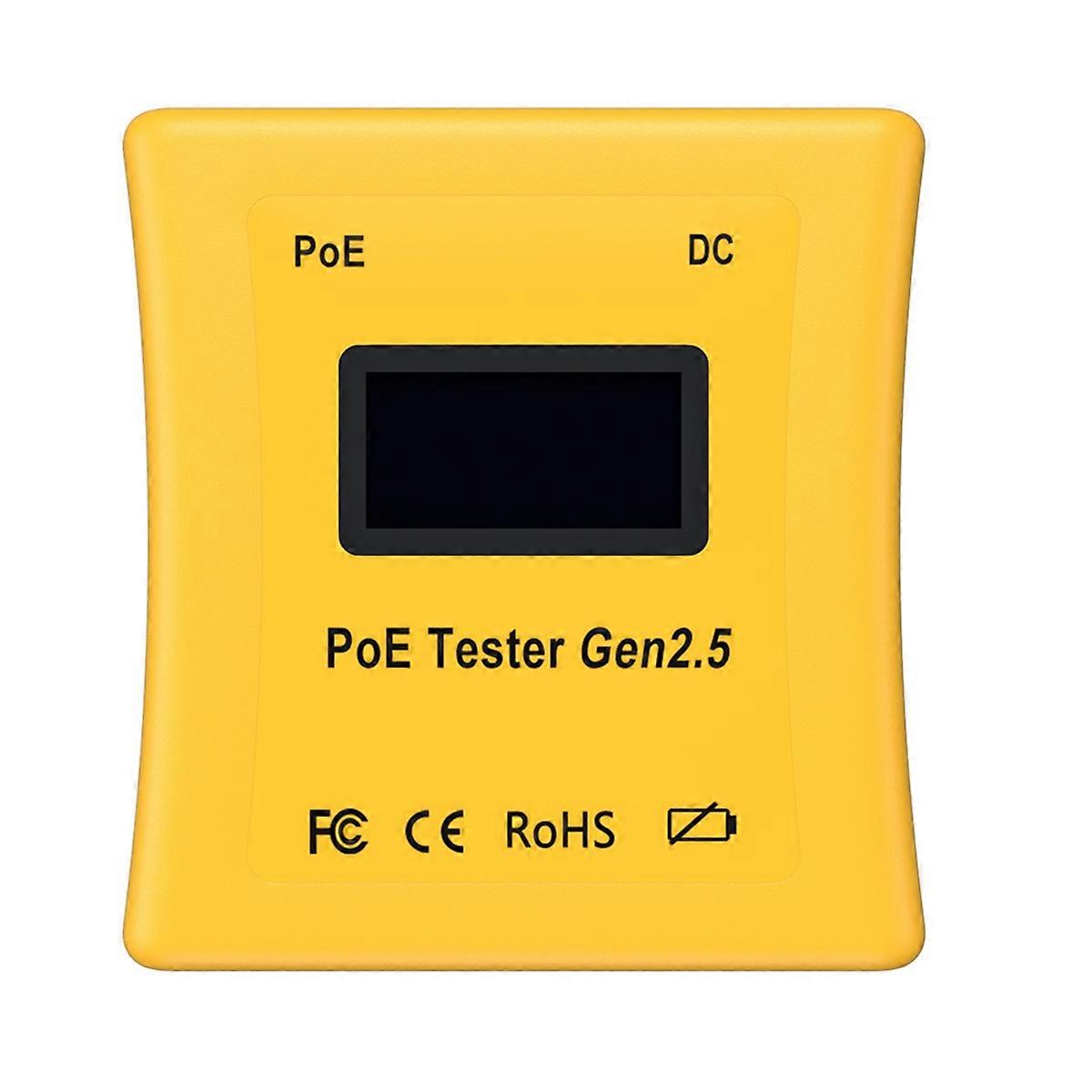 Upgraded 802.3bt 90W PoE Tester Portable Voltage Current Tester for PoE Devices Battery Free CCTV T