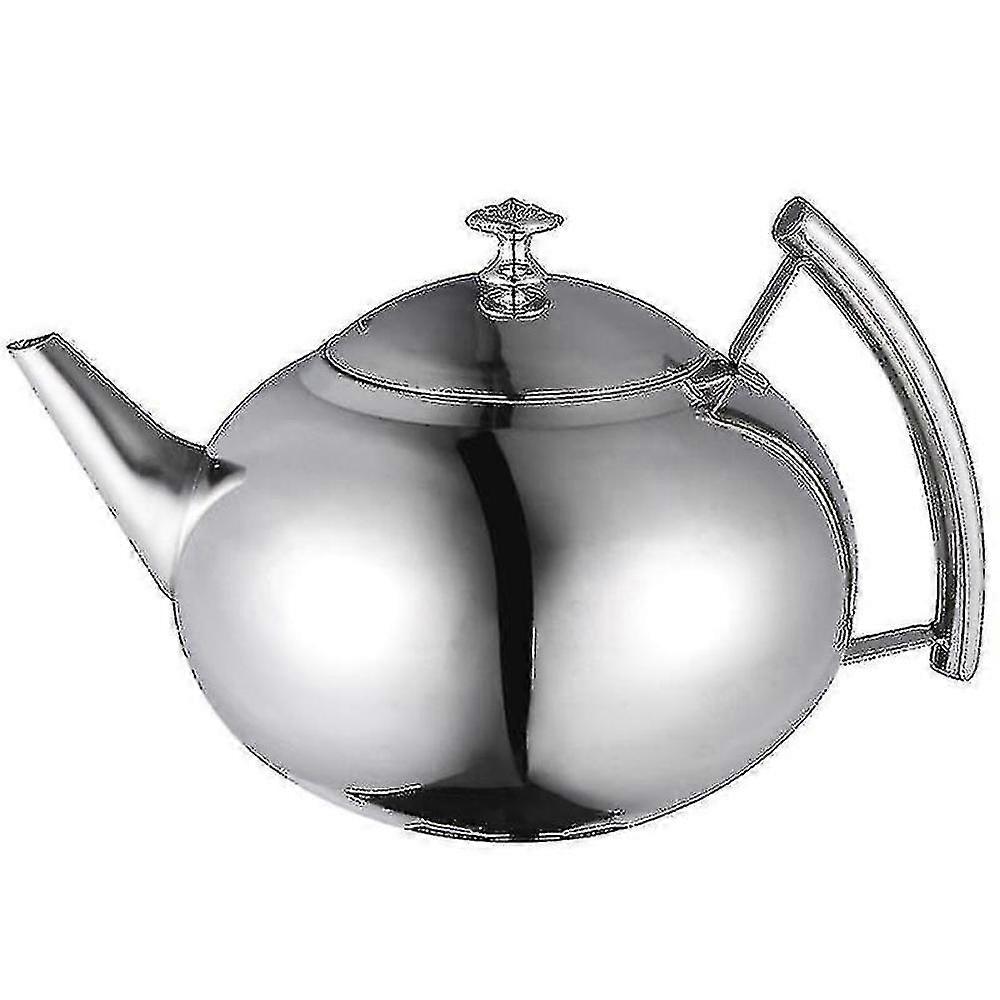 Elegant Silver Teapot with Removable Infuser, Induction Cooker Compatible for Versatile Use