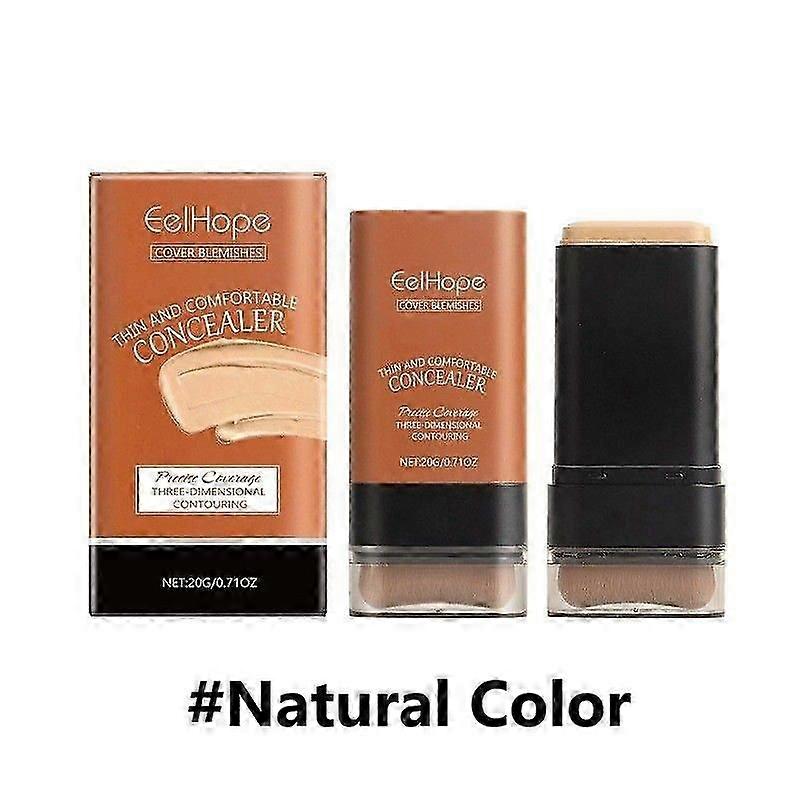 Hydrating Lightweight Foundation Stick With Brush,Beauty Foundation Stick, Double Head Foundation Make-Up Stick, Instant Concealing Flawless Eraser