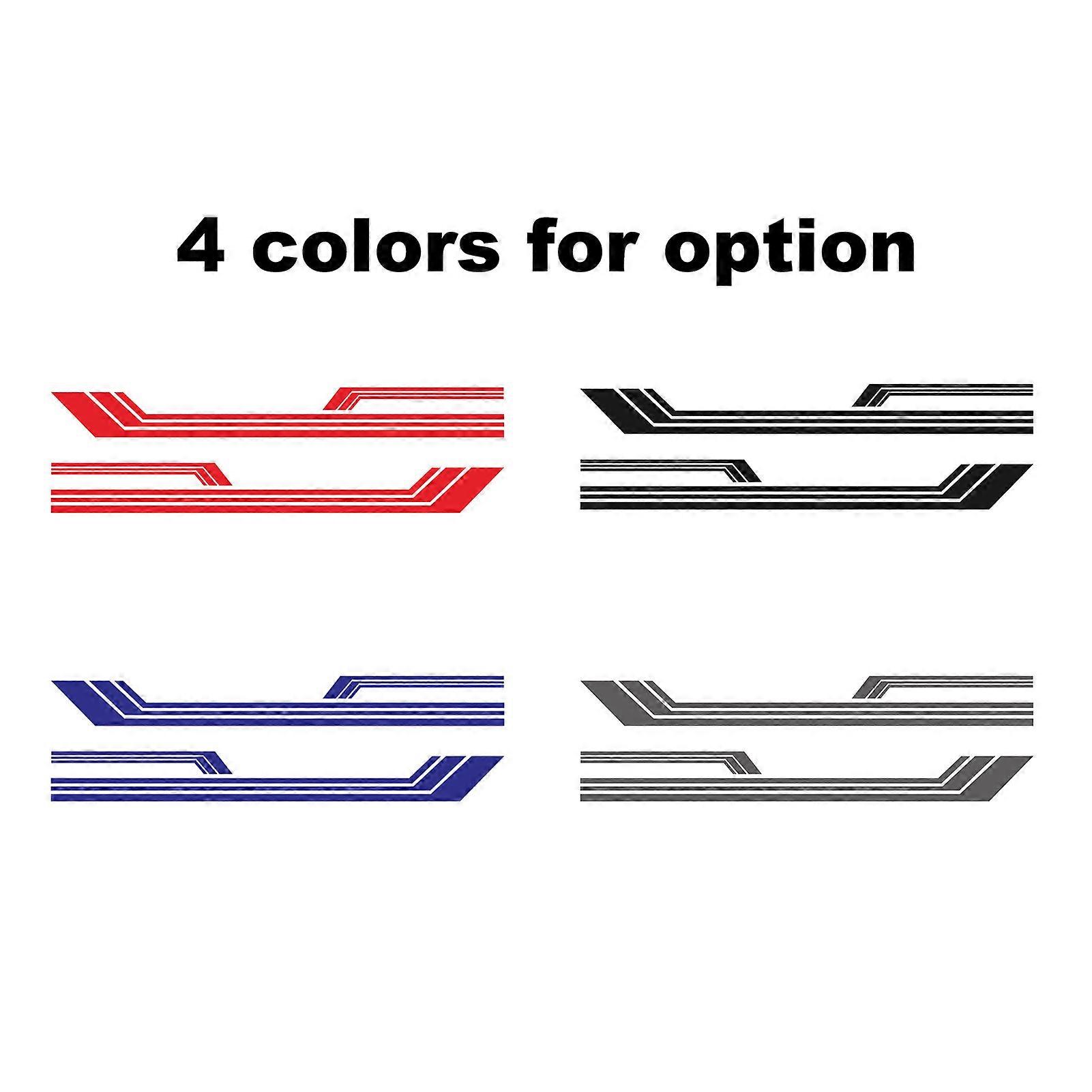 2 Pcs Universal Side Sticker Long Stripe Auto Body Racing Sports Decals Body Window Decals for RV, Caravan,Truck