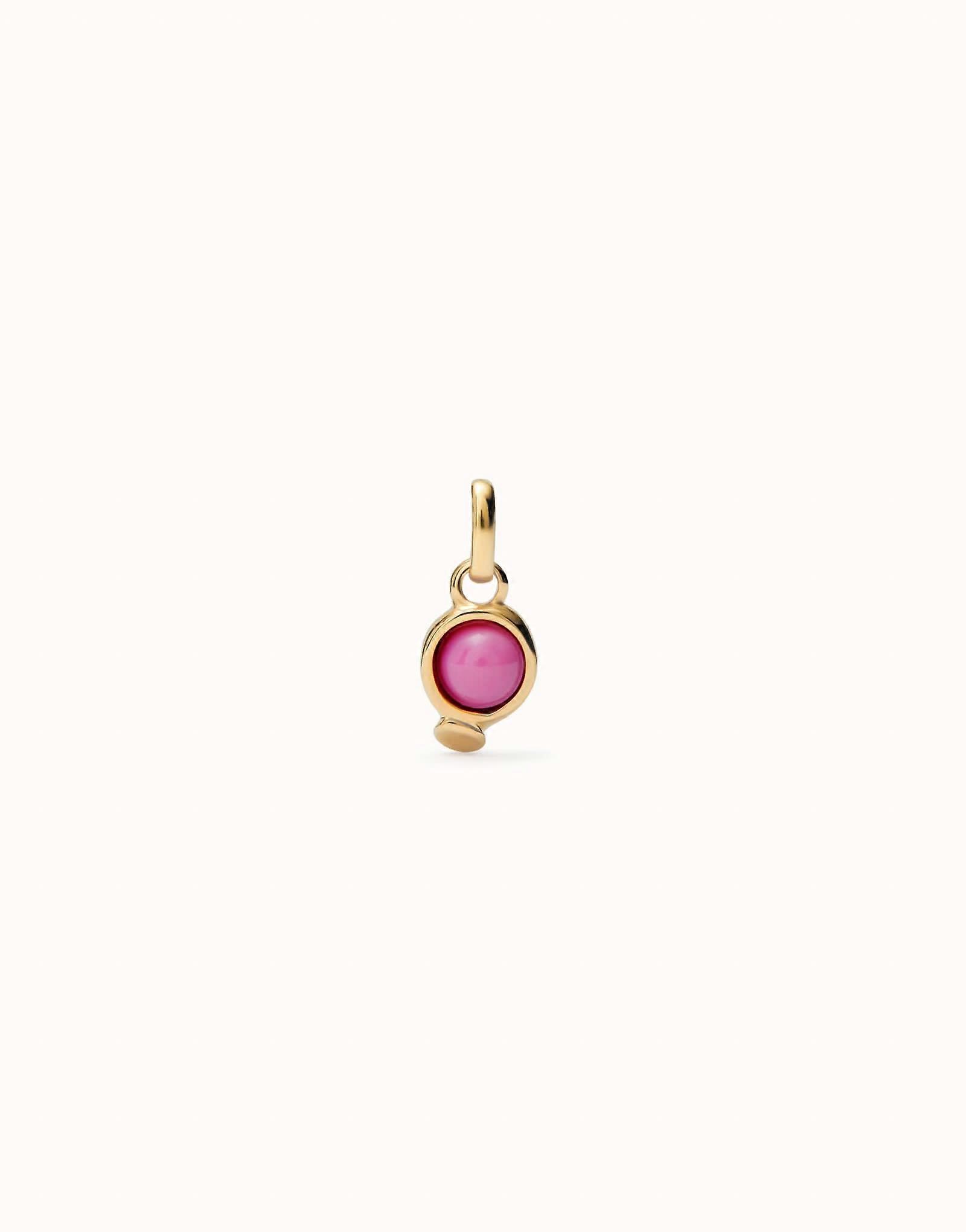 18k Gold Plated Hazte Pink Stone Charm CHA0267RSAORO0U