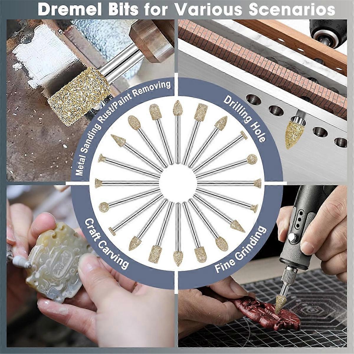 Rotary Tool Accessories Carving Tools for Metal,Wood