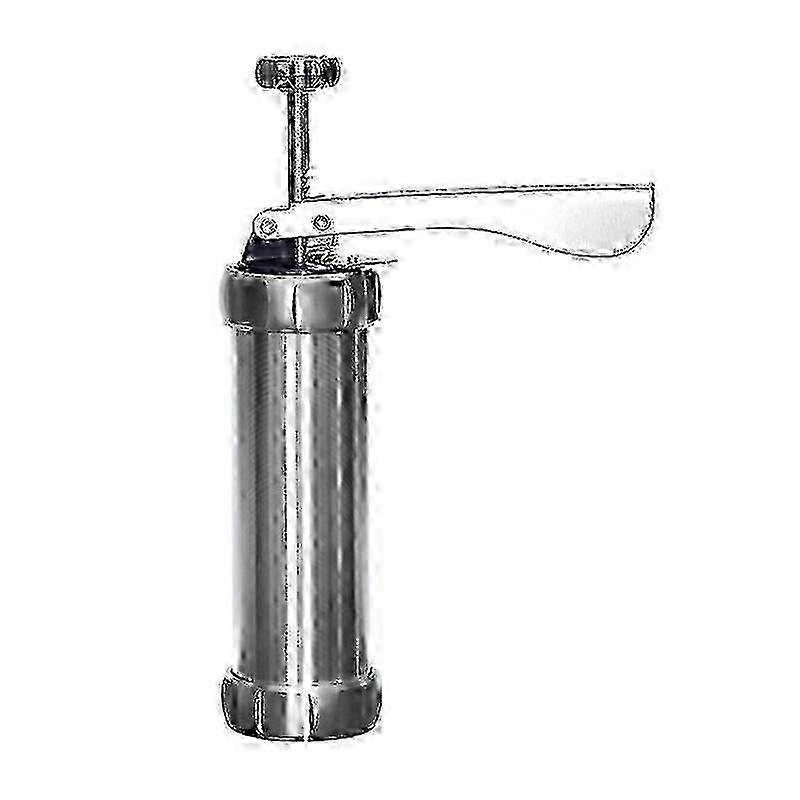 Biscuit Maker Safe Portable Aluminum Alloy Manual Cookie Press Tool with 10 Molds for Home