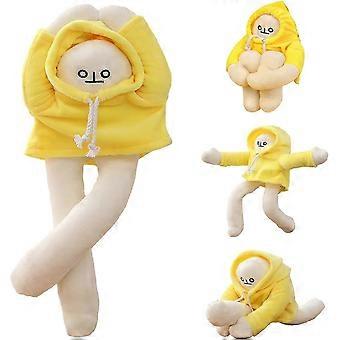 Plush Banana Man Toys,Weird Banana Stuffed Animals Doll with Magnet,Funny Changeable Plush Pillow Decompression Toy Gifts