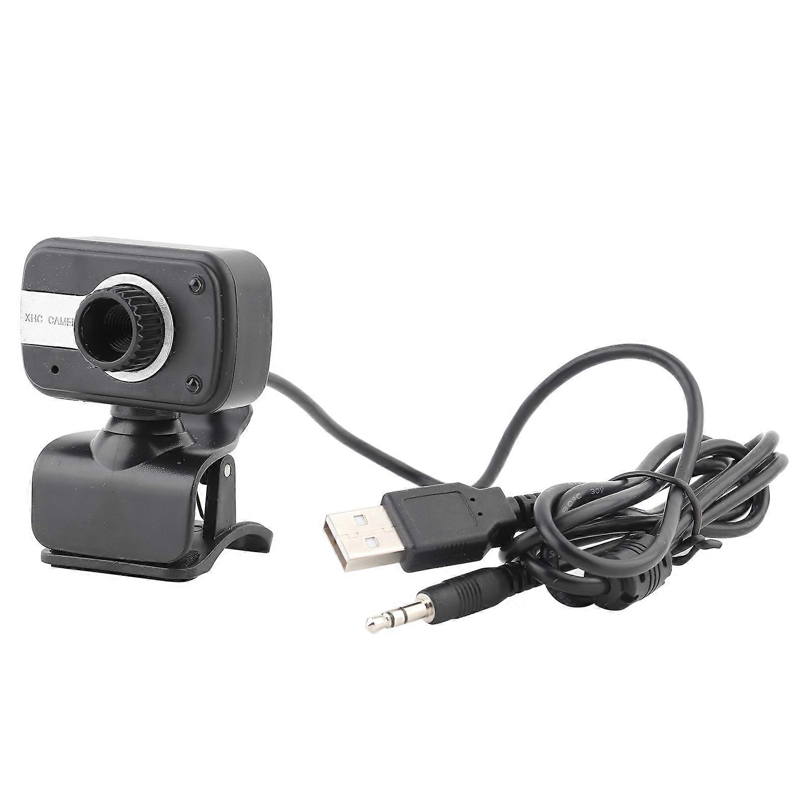 Computer Camera Built-In Microphone Black Silver High-Definition Image for Desktop / PC