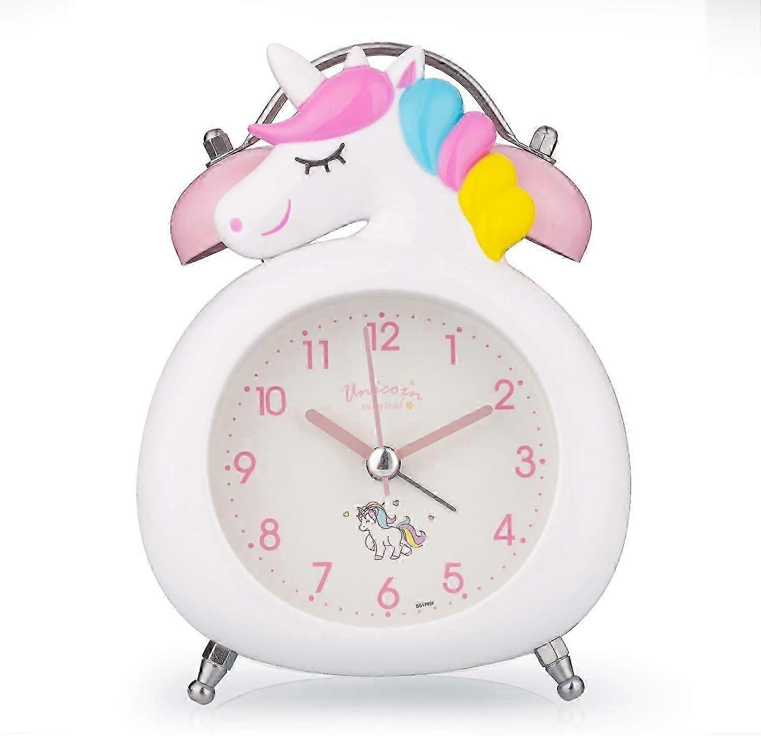 Kids Alarm Clock, Silent Clock with Night Light and Loud Alarm