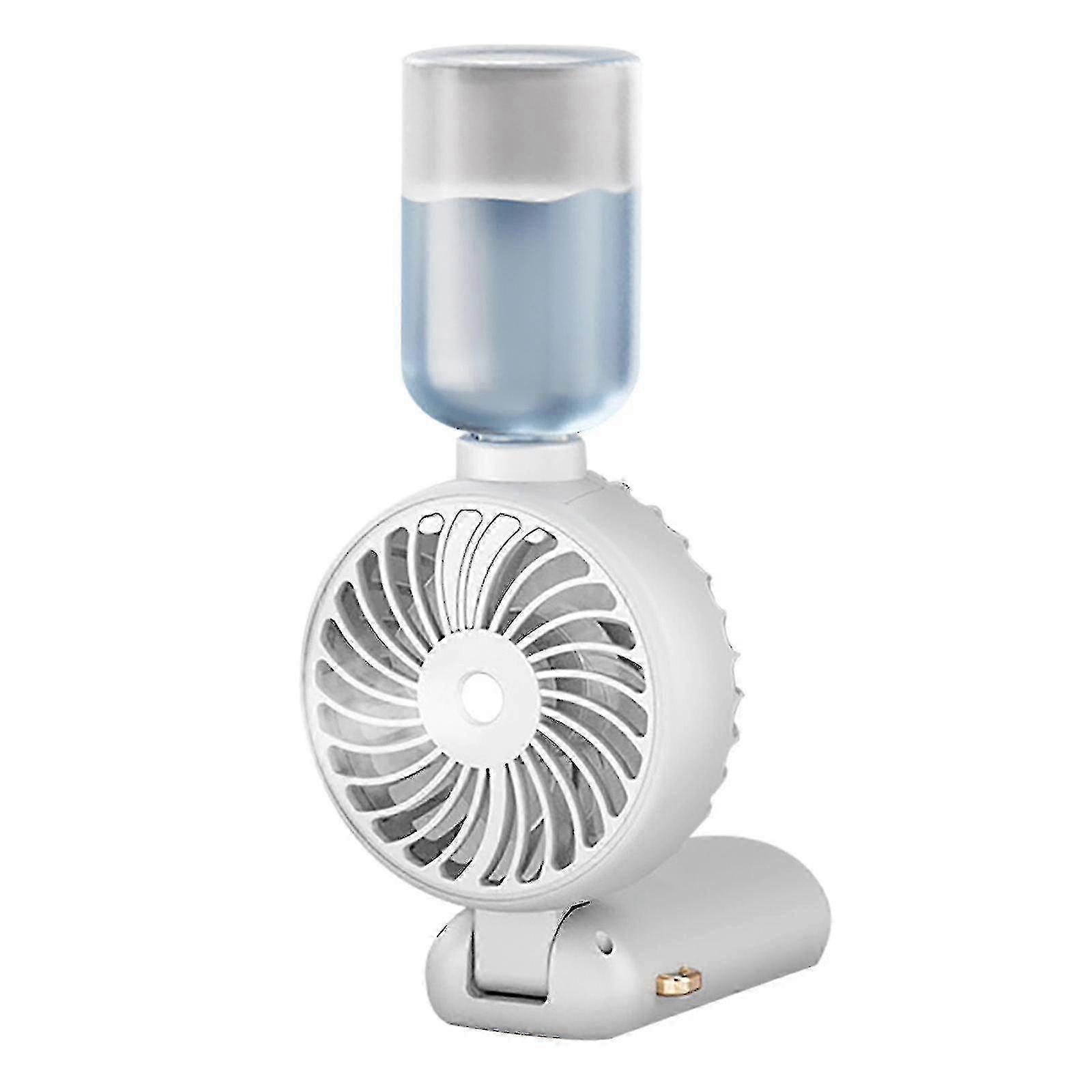 Portable Handheld USB Fan w/ Digital Display & Mist Spray, Foldable for Travel/Outdoor/Camping, Car/Home Use