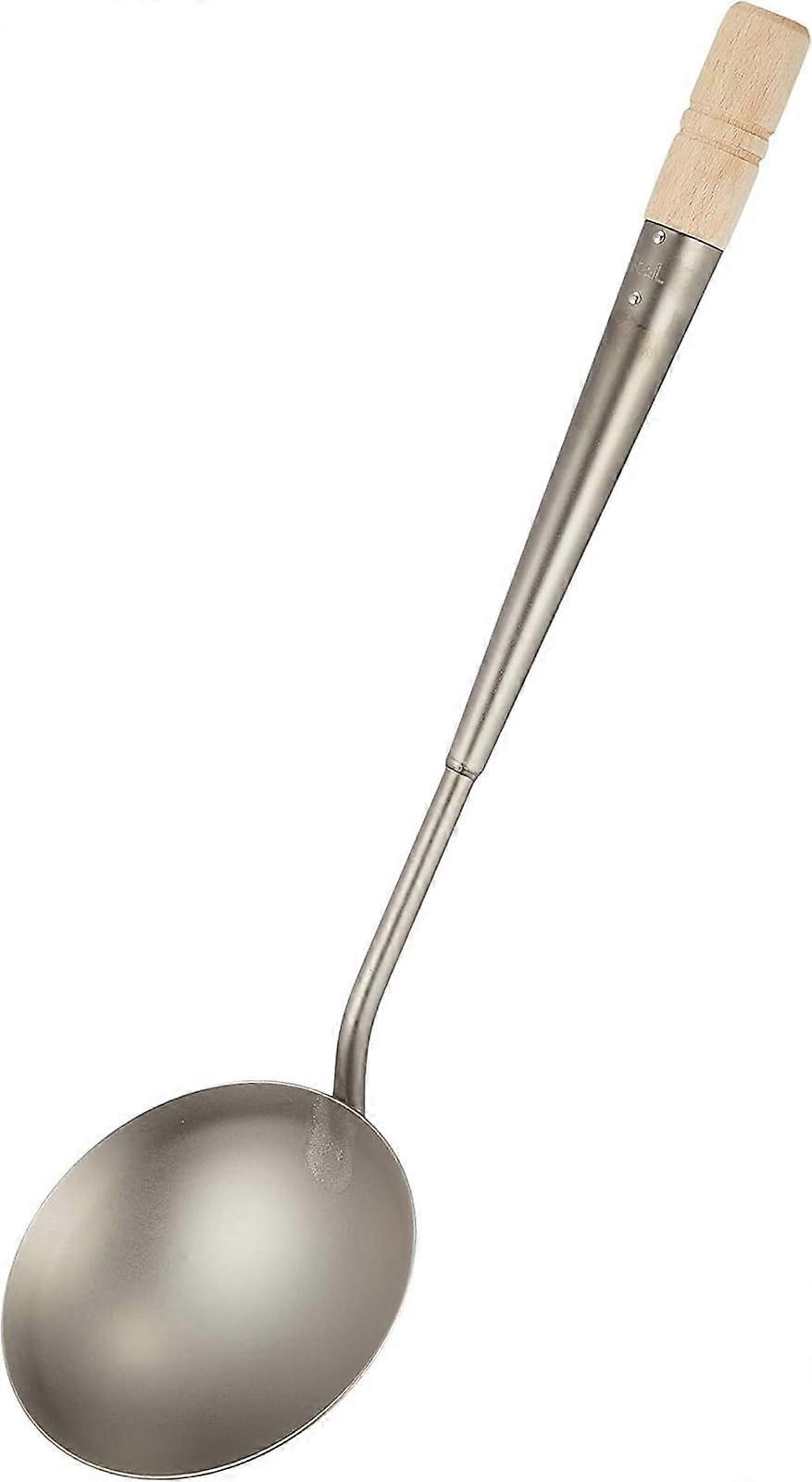 Kitchen Tool Iron Chinese Ladle 18.1 Inches C4101 Durable Cooking Utensil for Stirring and Serving