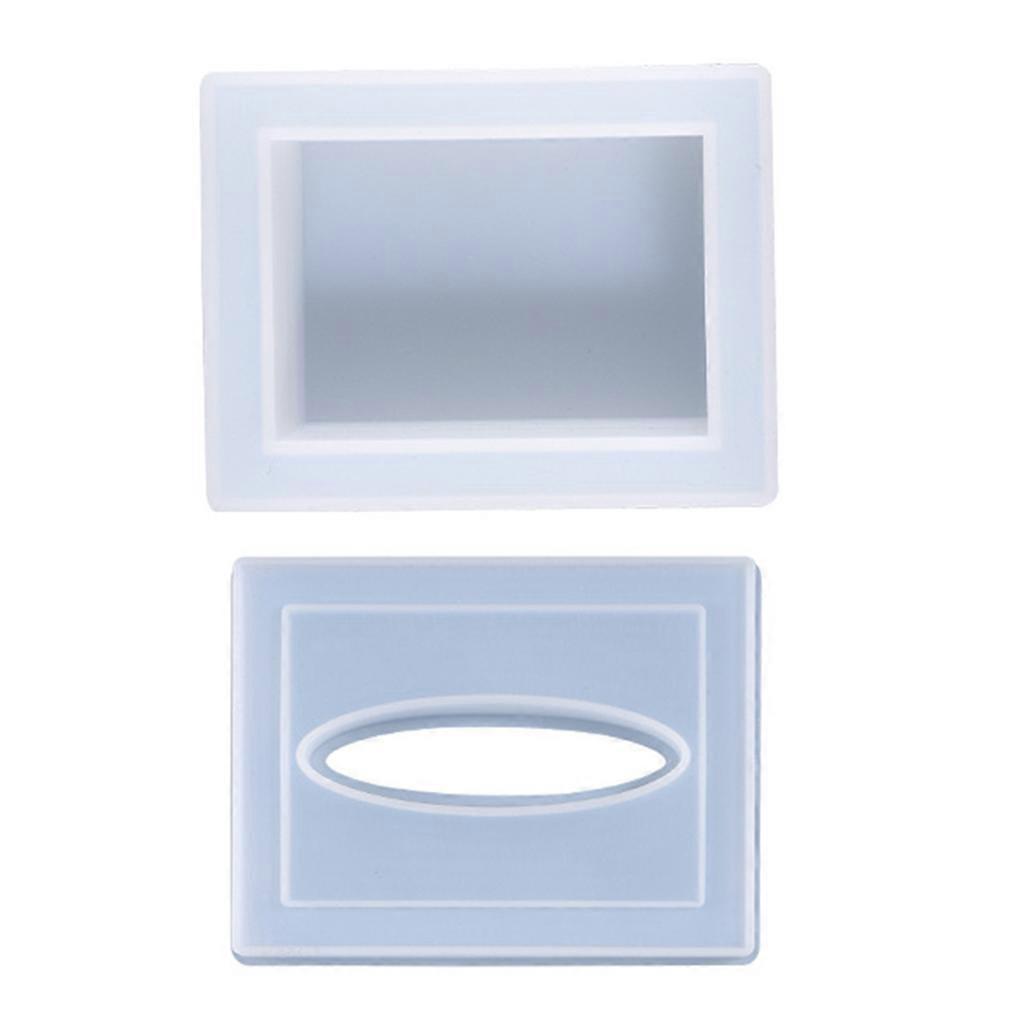 Tissue Box Crystal Epoxy Resin Mold Jewelry Storage Napkin Holder Silicone Mould DIY Crafts Trinket Gift for Case Tool
