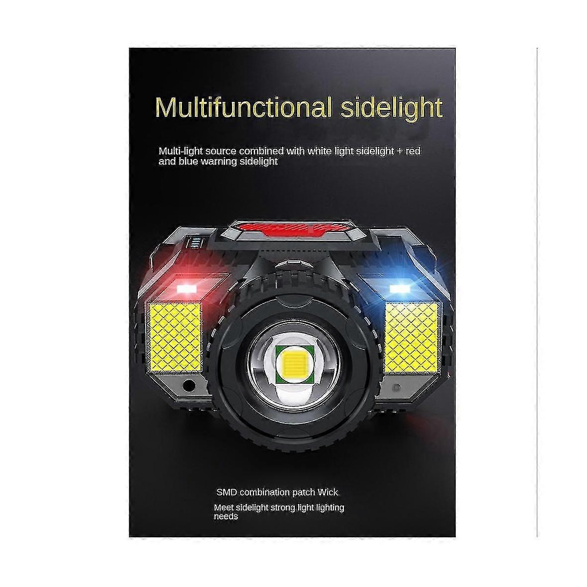 LED Headlamp, Ultra - bright, Rechargeable, Adjustable Strap, Multiple Lighting Modes for Outdoor Activities