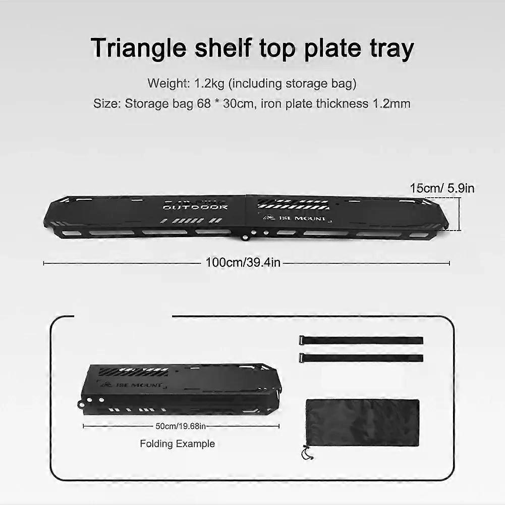 Folding Camping Tripod Top Plate Aluminum Alloy Triangle Storage Hanger Outdoor Camping Hanging Rack Top Plate with Hanging Hole