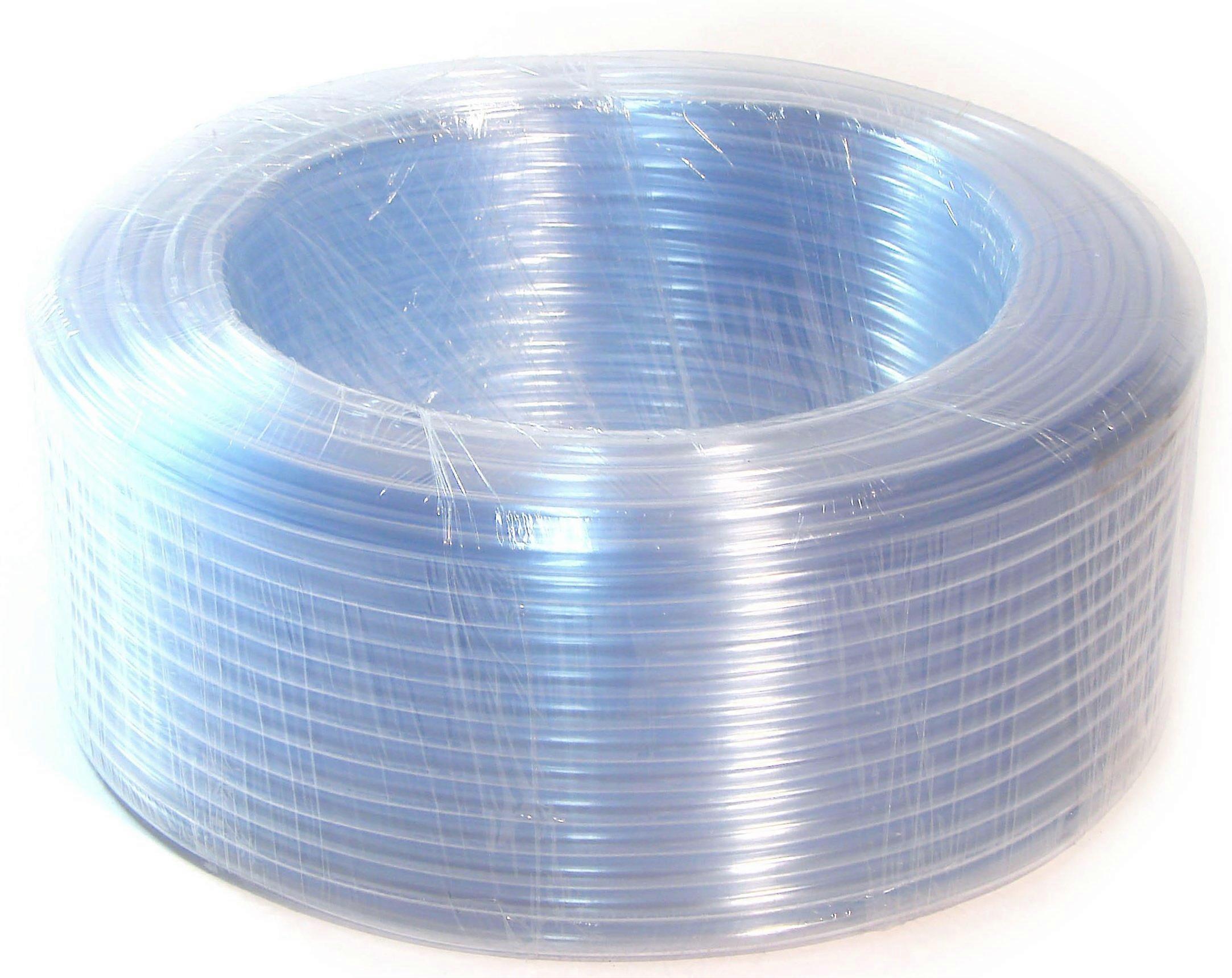 5/32" OD 1/4" PVC Clean Hose Pipe for Aquarium, Pool, Garden Water Delivery – 100 FT (30 Meters)