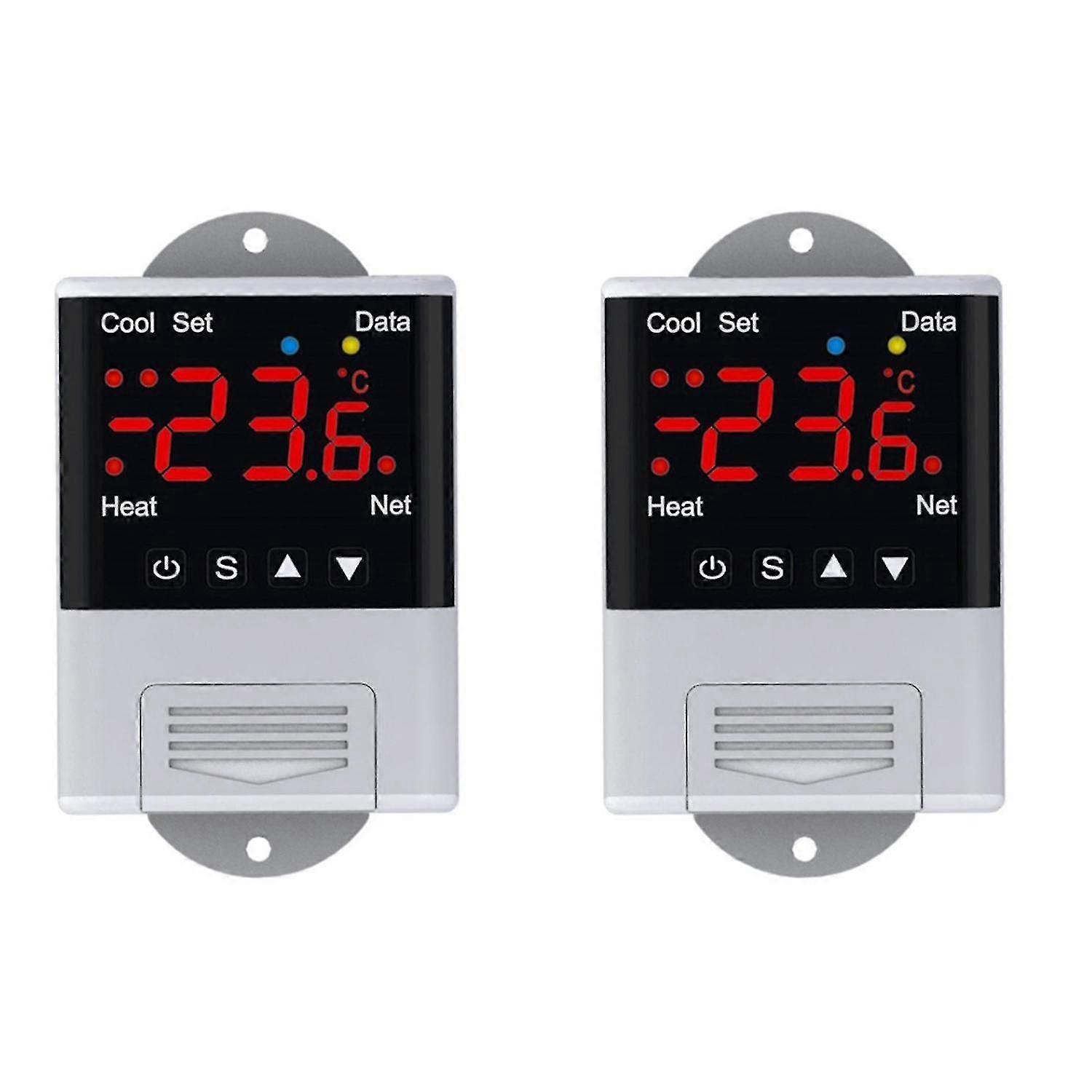 2x Wireless Wifi Temperature Tat Ac- Dtc1201 Ntc Sensor Digital Display Ap