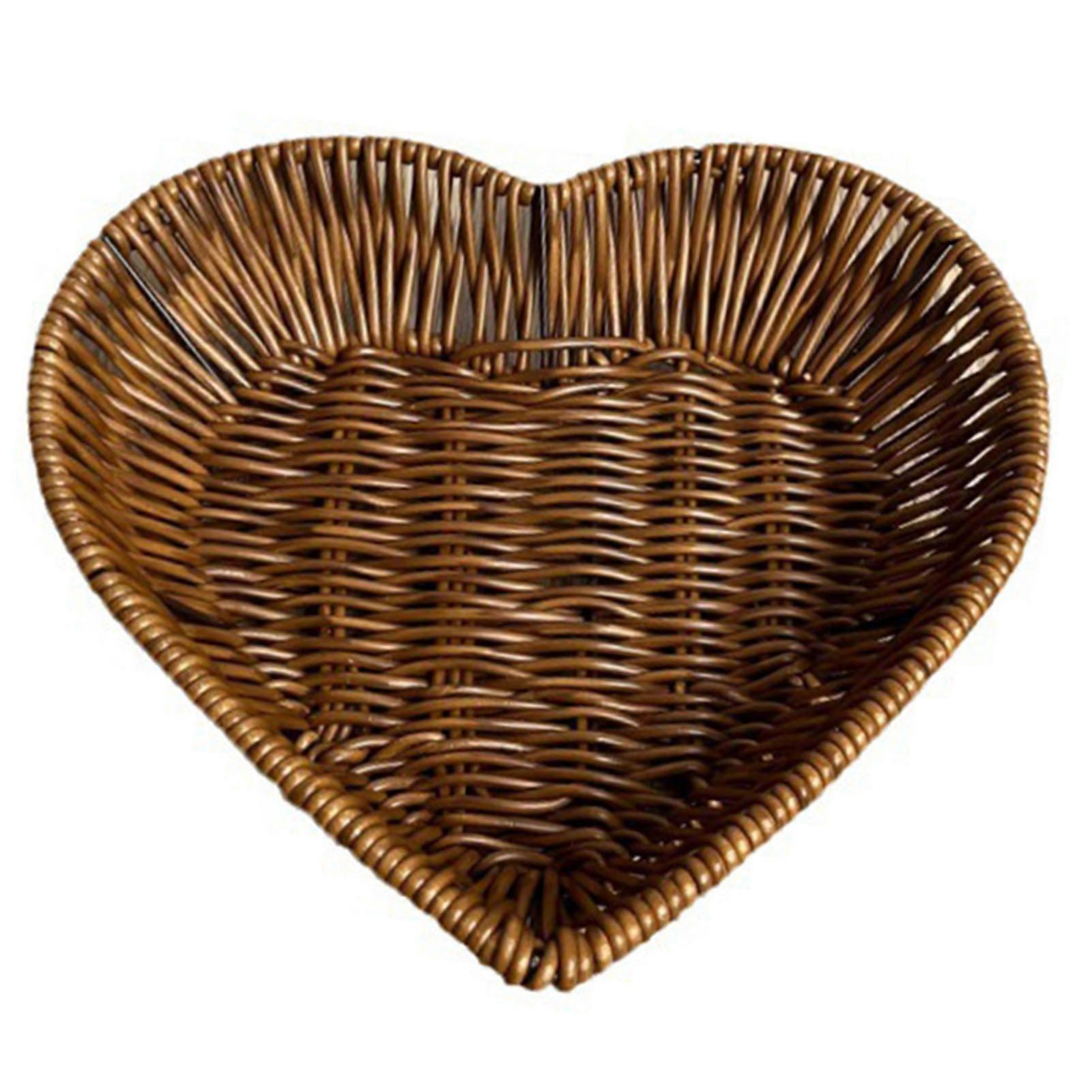 Heart Shape Bread Display Fruit Dish Baskets Large Capacity Kitchen Food Storage Basket for Bread Candy Fruit Vegetable