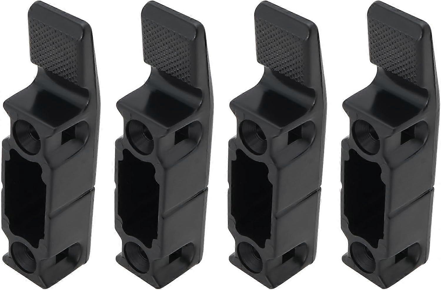 4pcs Multi-clip Mounting Plate Fixing Brackets Fit Most Wall Panels Skirting Boards Fascias Cladding Black (64 X 15 X 15mm)