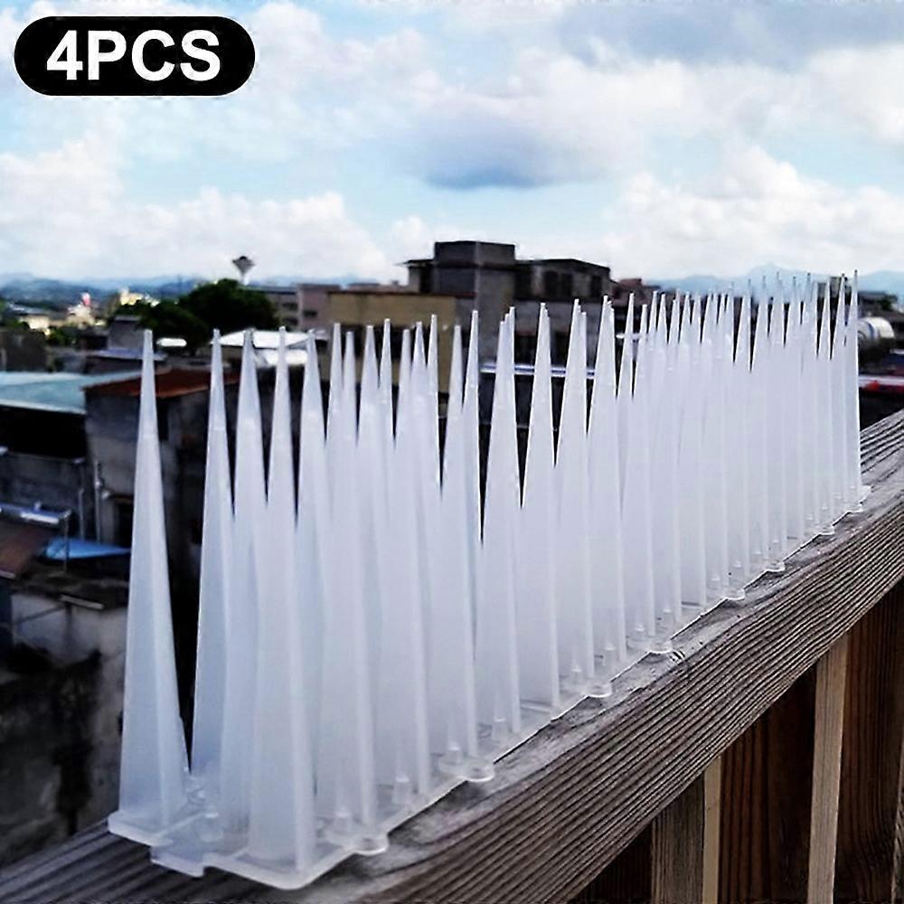 4Pcs Garden Anti-Climbing Spikes Birds Cats Repellent Wall Fence Protection Device