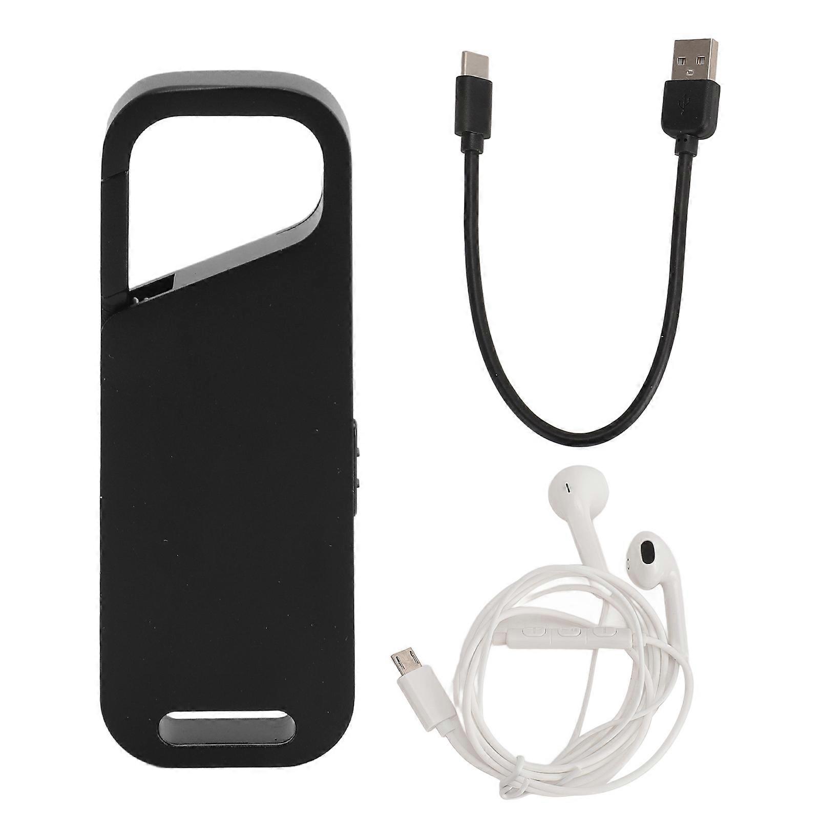 Small 95H Battery Time USB C Charging HD Noise Reduction Voice Activated Recorder with MP3 Playback for Meeting