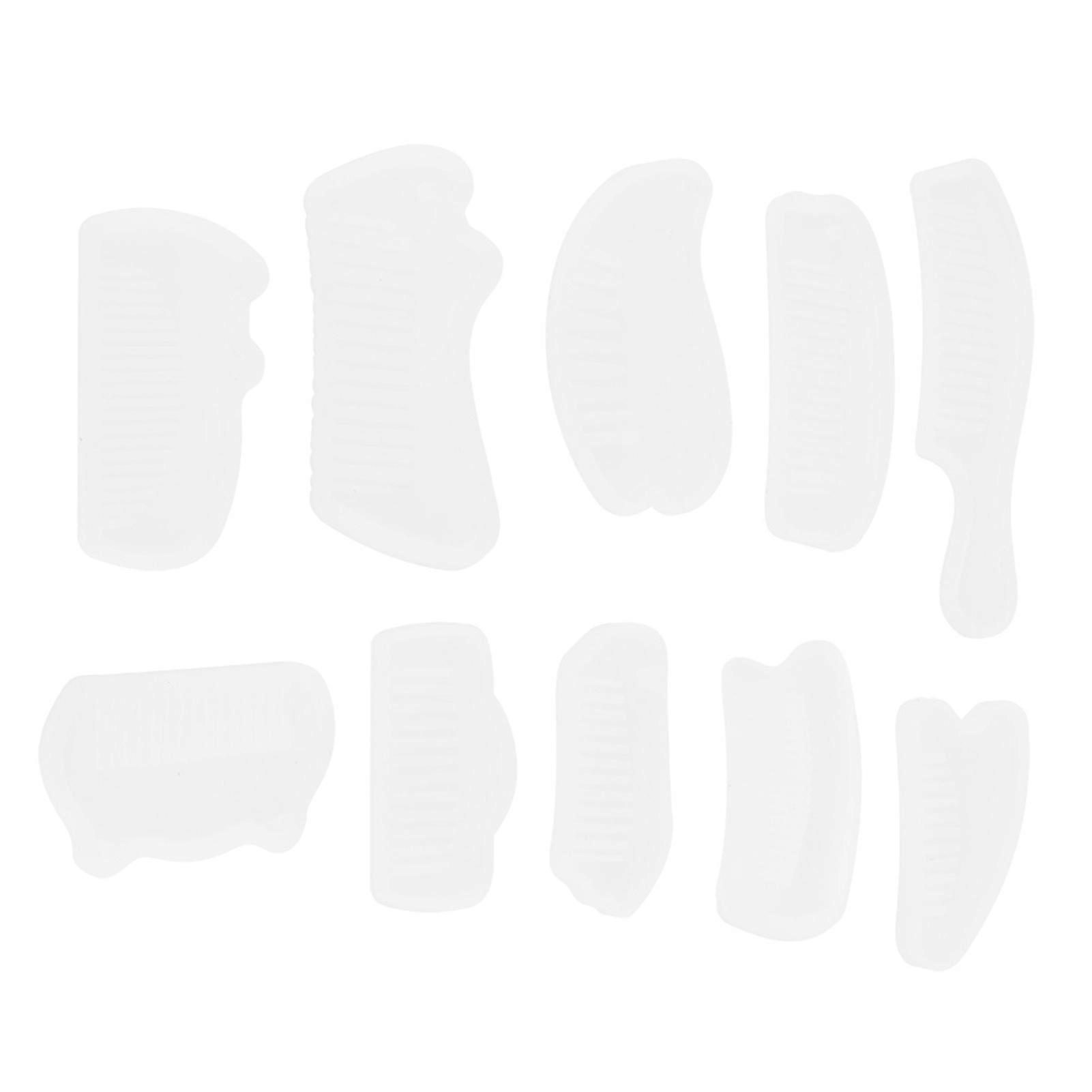 10PCS Silicone Comb Molds Transparent UV Resin Poxy Resin Molds DIY Making Tools Hand Craft