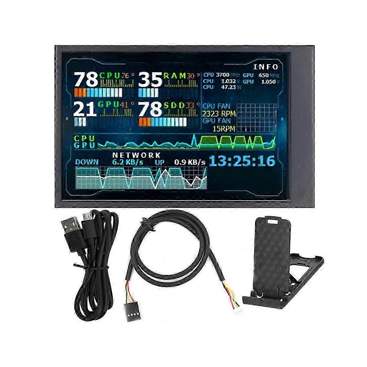 3.5 Inch IPS LCD Monitor Display Mini Capacitive Screen for AIDA64 USB Computer Monitor USB LCD Dis