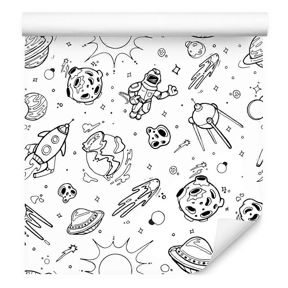 Bakgrunn Rull Planeter Romskip Space Skandinavisk Stil