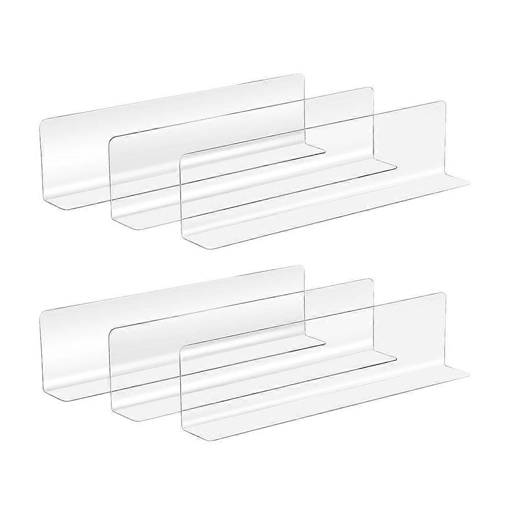 6pcs Διαφανή Blockers Διαφανή Blockers Διαχωριστικά Ραφιών Σούπερ Μάρκετ (28cm)