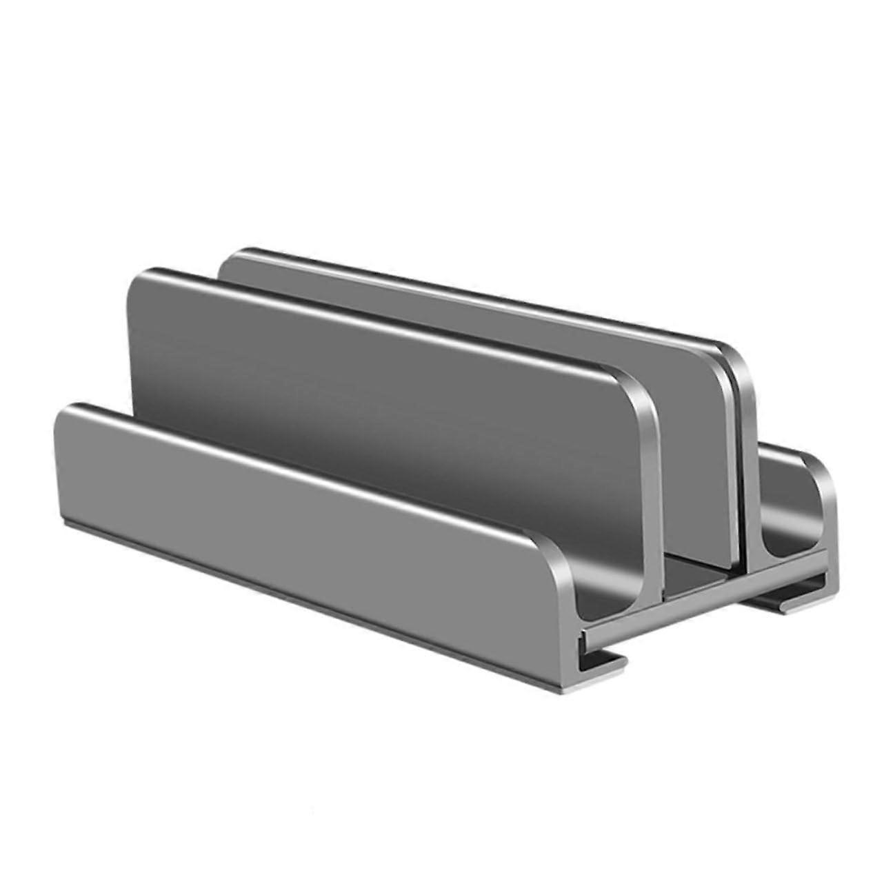 Sturdy Laptop Holder Vertical Alloy Stand for Desk, Portable Computer Rack Compatible with All Laptop Sizes