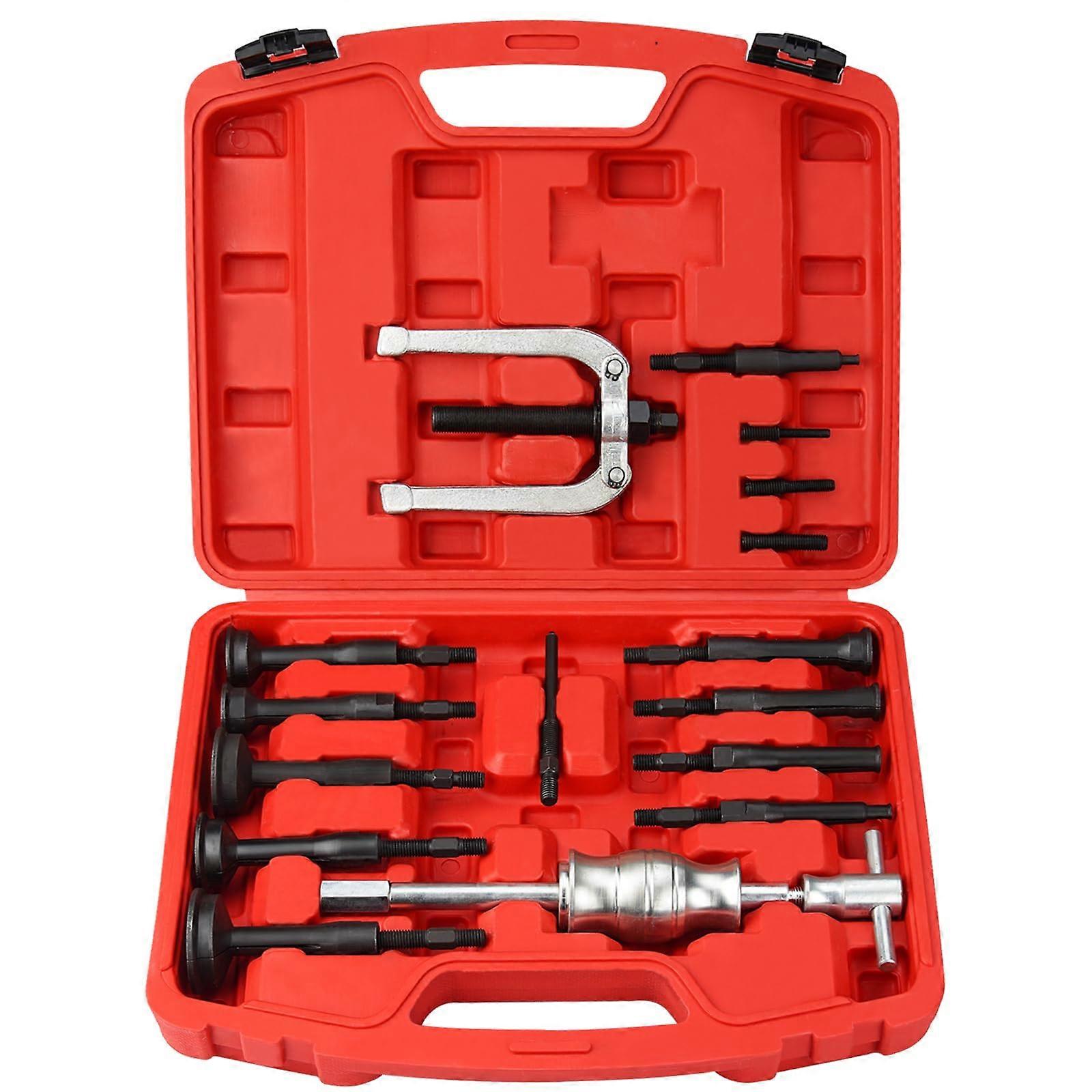 16PCS Blind Inner Bearing Puller Blind Hole Collet Bearing Race and Seal Puller Extractor Kit